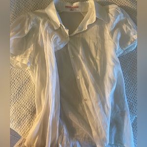 Sheer babydoll top in white